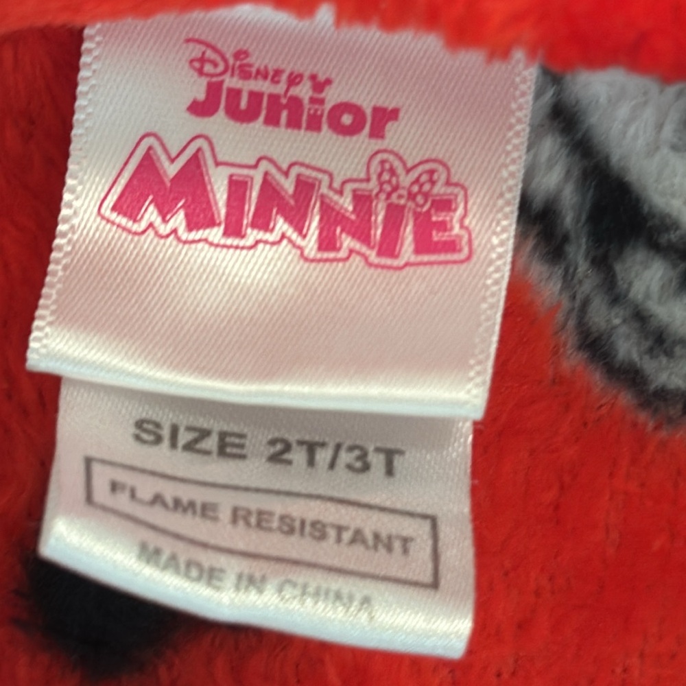 Red Minnie Mouse 2T/3T Robe - Picture 2 of 4